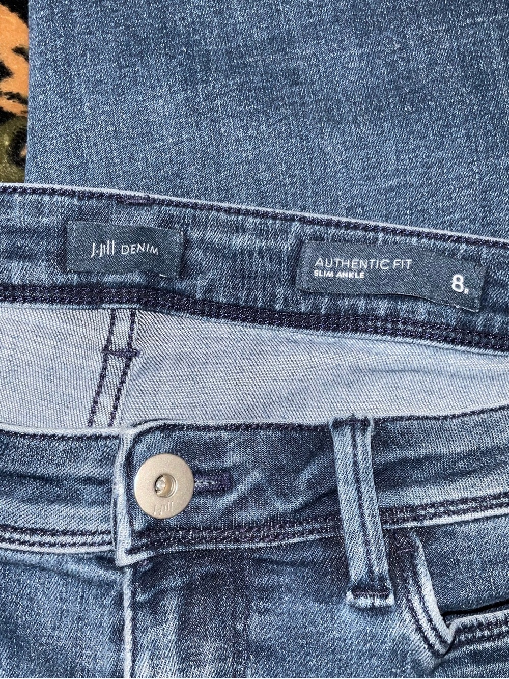 J. Jill Authentic fit slim ankle Jeans in Dark Blue Denim - Picture 11 of 11